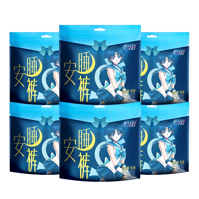 怡丽透氧肌安睡裤 6包12片超薄安心裤卫生巾夜用姨妈巾