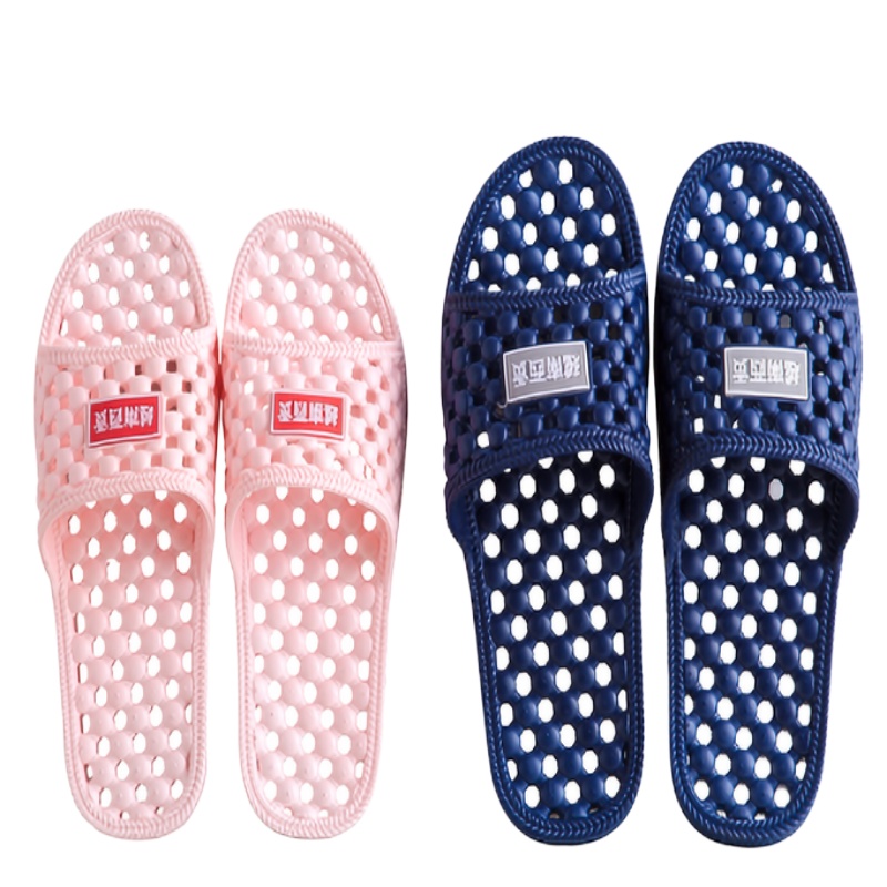 舜灏 漏水拖鞋托鞋男浴室拖鞋家用镂空按摩鞋底44-45码