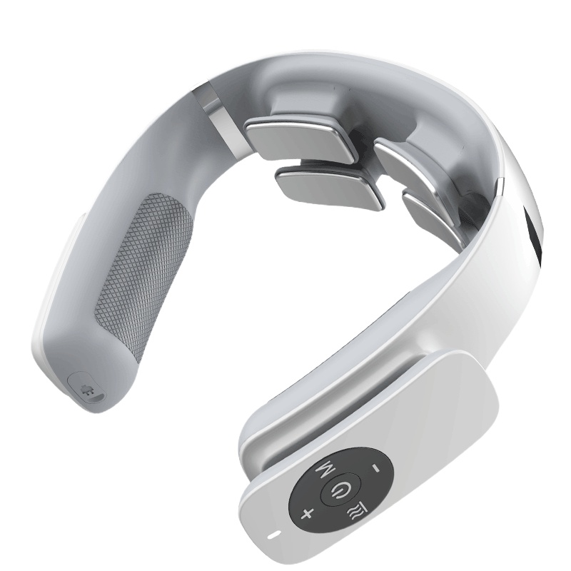 南极人*颈椎按摩器NBX8F54393WH智能颈椎按摩器双头电极片颈部按摩仪护颈仪加热热敷脖子牵引器送礼佳选