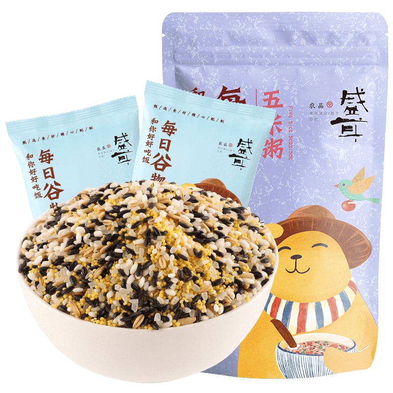 盛耳 五米粥500g五谷杂粮粥小包装50gX10袋 粥米粥包袋装早餐粥材料组合