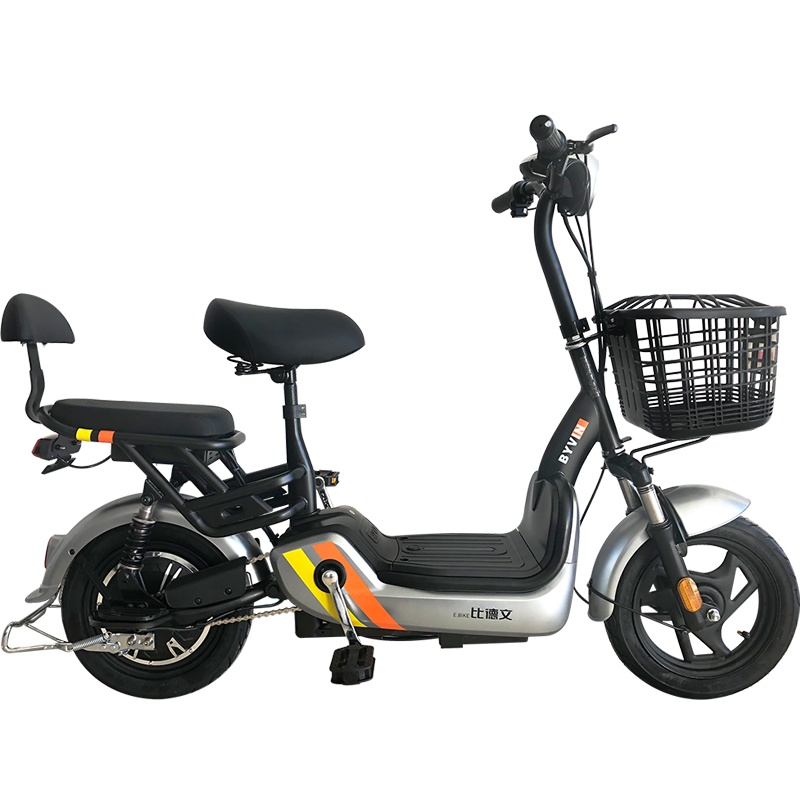 比德文小型电动车男女电瓶车48V电动自行车新国标代步车助力车学生款