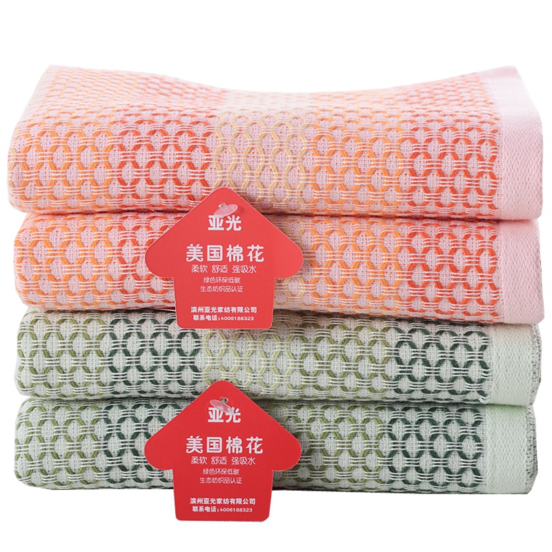 亚光(LOFTEX)毛巾家纺纯棉柔软吸水纱布毛圈宁静面巾 2条装 100g/条 34*74cm 混色 681402