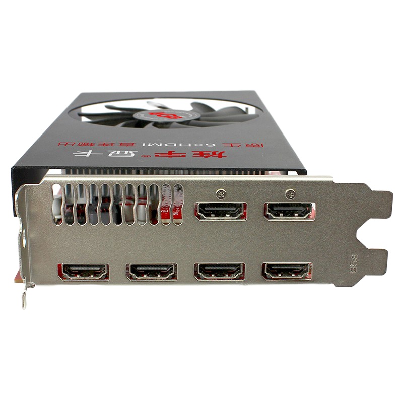 金穗慧采 旌宇 专业多屏显示卡(直出R7 350 6HDMI 4G Pro)
