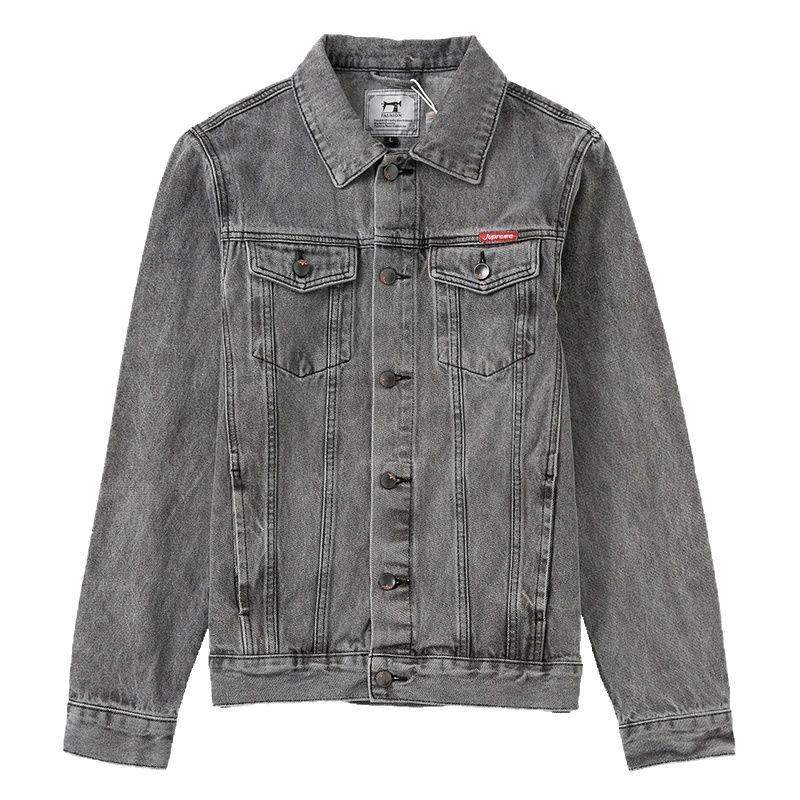 吉普战车JIPUZHANCHE秋冬新款男士牛仔衣男青中年外套男士时尚休闲潮流男士牛仔服男上衣衣服大码男装夹克男-PG