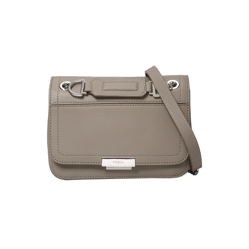 FURLA 芙拉 女士棕色皮质 单肩斜跨包 965596