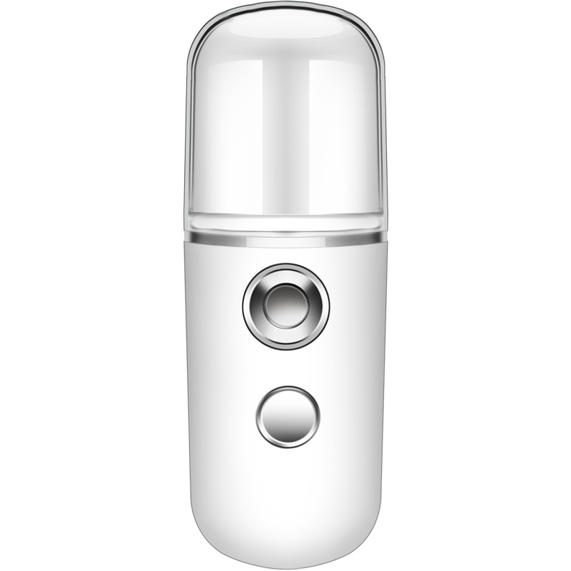 安尚纳米喷雾补水仪内置电池充电式大冷式喷雾机可视大水箱喷雾器便携式脸部面部保湿蒸脸器美容仪加湿神器洁面仪器加温器白色