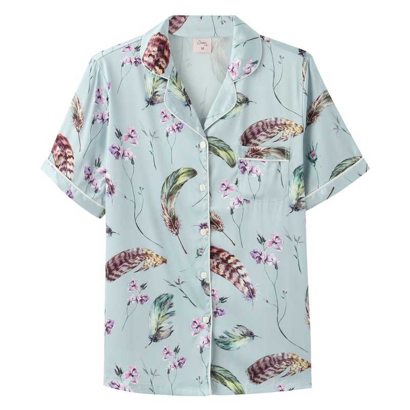 都市丽人清新时尚碎花柔软睡衣家居服女TH9704