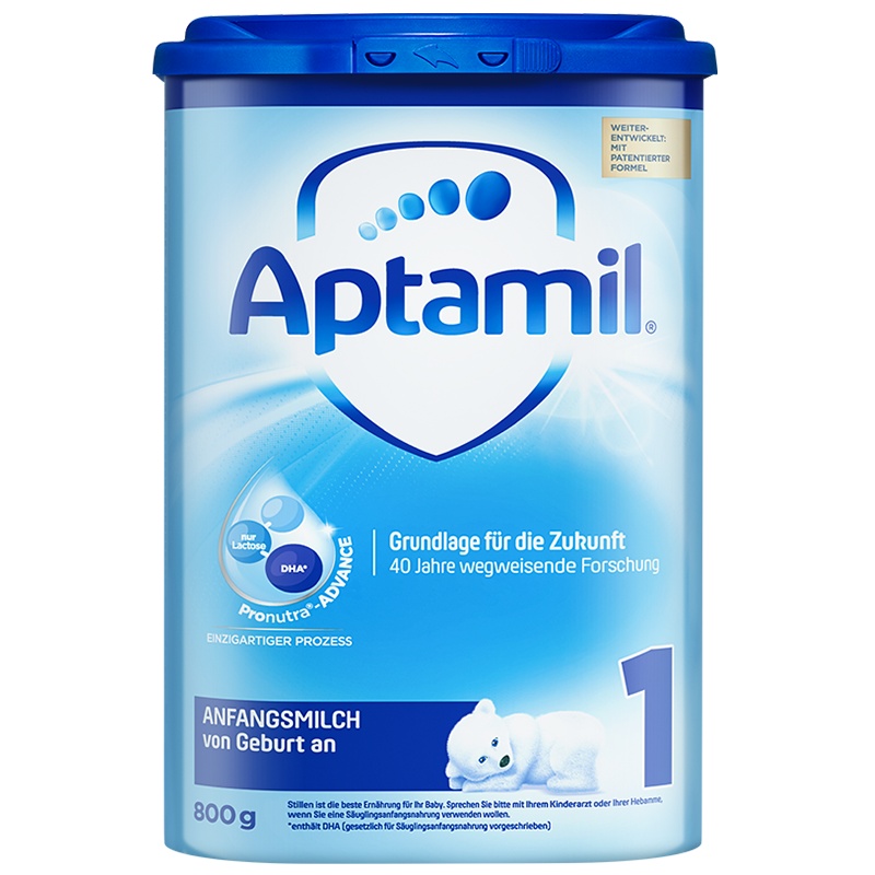 Aptamil 德国爱他美 HMO升级 婴幼儿配方奶粉海外 易乐罐 1段(0-6个月)800g/罐 爱尔兰原装进口