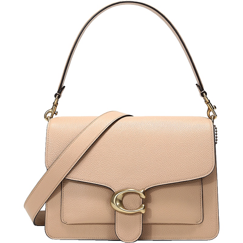 COACH 蔻驰 奢侈品 女士抛光鹅卵石纹皮革Tabby手提单肩斜挎包 73723