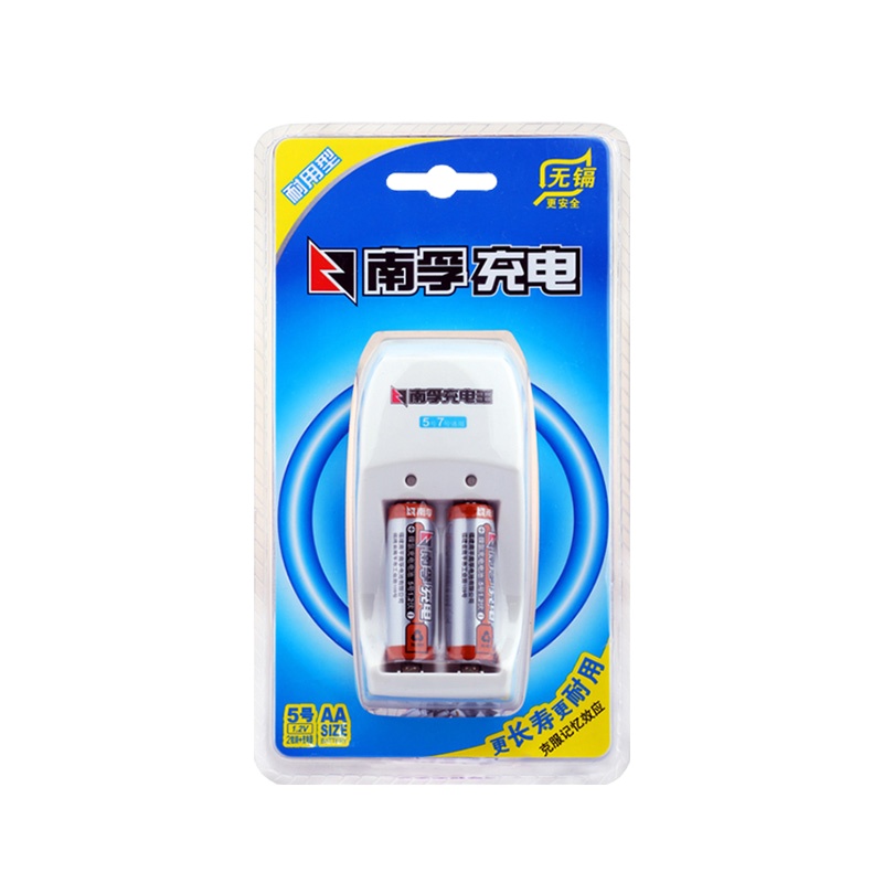 南孚(NANFU)五号充电电池耐用型(2粒)+充电王