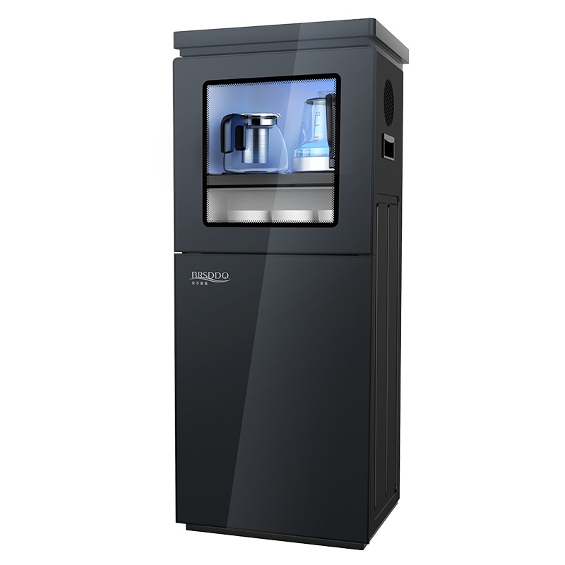 贝尔斯盾(BRSDDQ)饮水机家用办公室立式下置桶装水冷热全自动智能防尘新款茶吧机 BRSD-11-CBJ黑色温热型