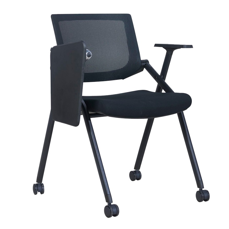 永格折叠培训椅带写字板网布折叠会议椅一体课桌椅带桌板椅子桌椅