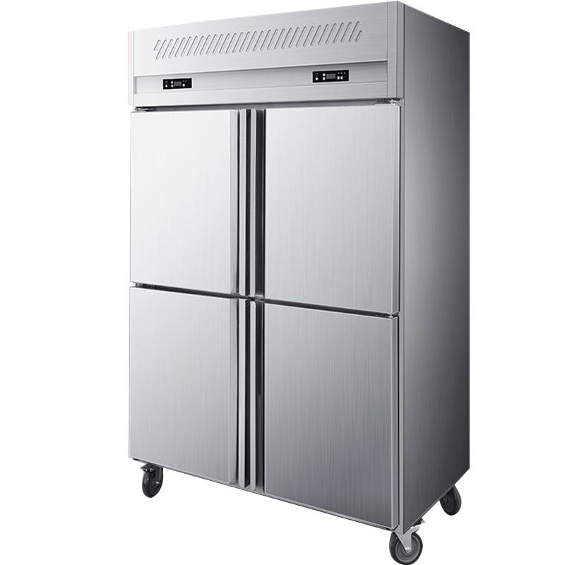 德玛仕(DEMASHI)商用四门冰柜 四门髙身雪柜 保鲜柜立式冷冻不锈钢冷柜冰箱LC1.0L4W 真风款全冷栋 304款