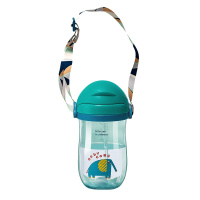 babycare婴儿学饮杯 幼儿园宝宝防摔防呛带手柄重力球儿童吸管水杯 科里斯绿-360ml