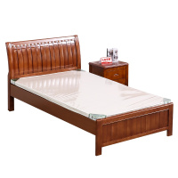 [红心家居]简约现代中式1.2米实木床单人床卧室家具组合