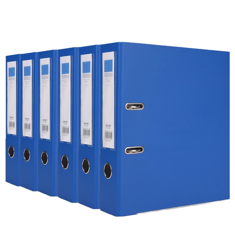 得力(deli)33180 加厚型欧式快劳夹/文件夹 A4 3寸6个特惠装 蓝色