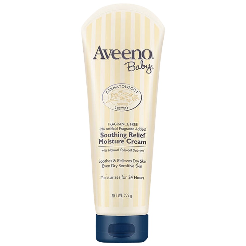 美国原装进口Aveeno Baby艾维诺天然燕麦舒缓保湿霜(深蓝)  226g/支[2支装]