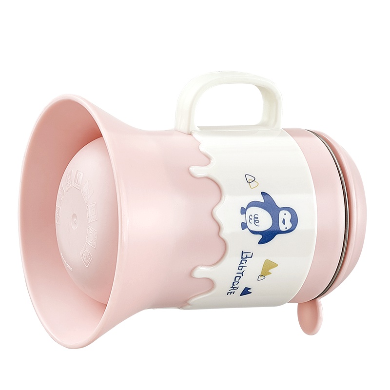 babycare幼儿园儿童直饮喝水杯子 保温用品 防摔不锈钢 婴儿宝宝学饮杯保温 珀尔里粉 2750