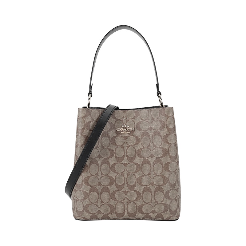 蔻驰 COACH 女士 涂层帆布TOWN手提单肩斜挎包水桶包91512