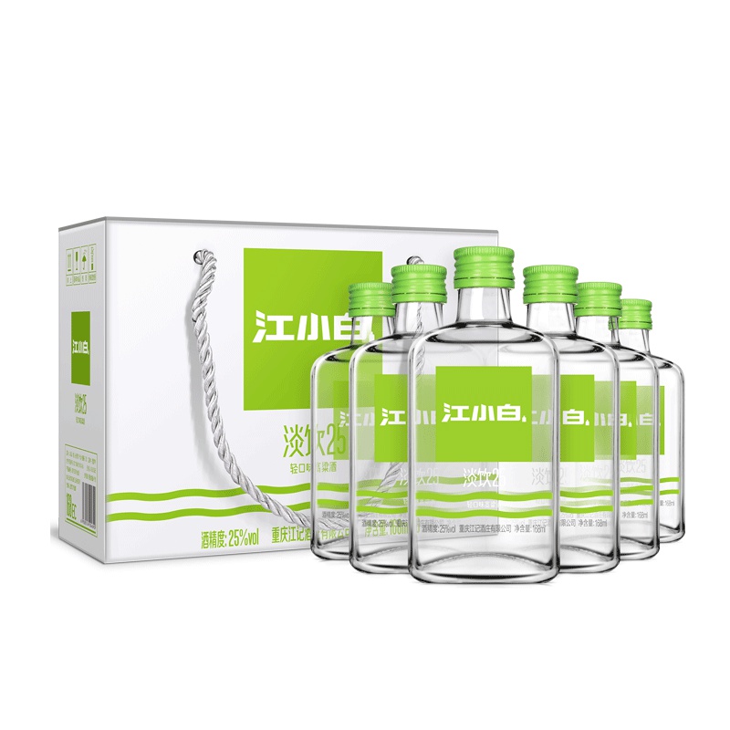 江小白国产高粱酒25度淡饮白酒168ml*6瓶清淡型口粮酒小曲白酒整箱装