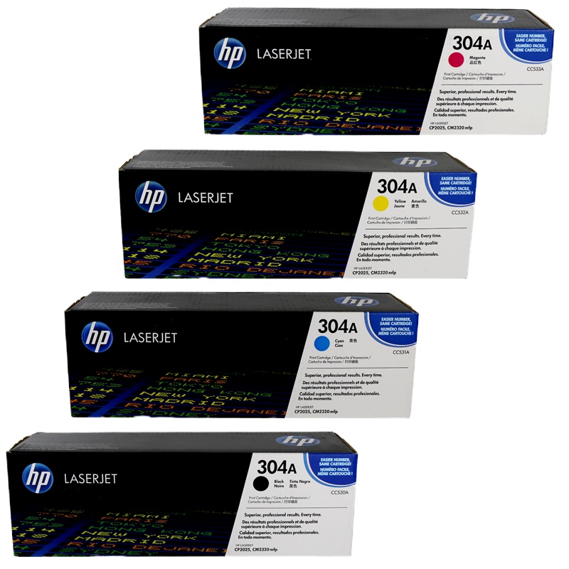 惠普(HP)304A硒鼓CC530A/CC531A/CC532A/CC533A四色套装(适用CP2025/2320)