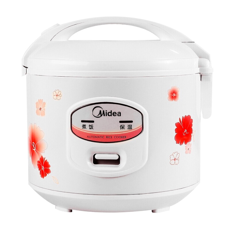 美的(Midea)电饭煲 4L机械式家用一键简答操作不粘内胆老人用电饭锅节能省电小巧迷你小型便捷YJ408J