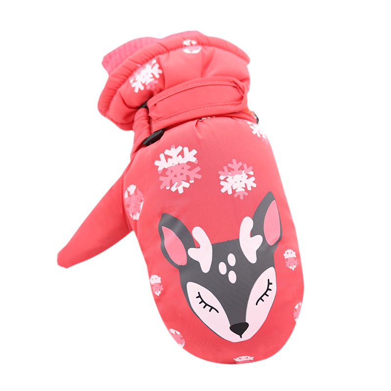 萝卜探长儿童滑雪手套男童女童宝宝防水玩雪冬季保暖加绒加厚学生户外防风6-12岁