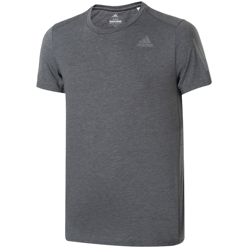 【自营】adidas阿迪达斯男子短袖T恤跑步健身休闲运动服CE7273 CE7272深麻灰 L