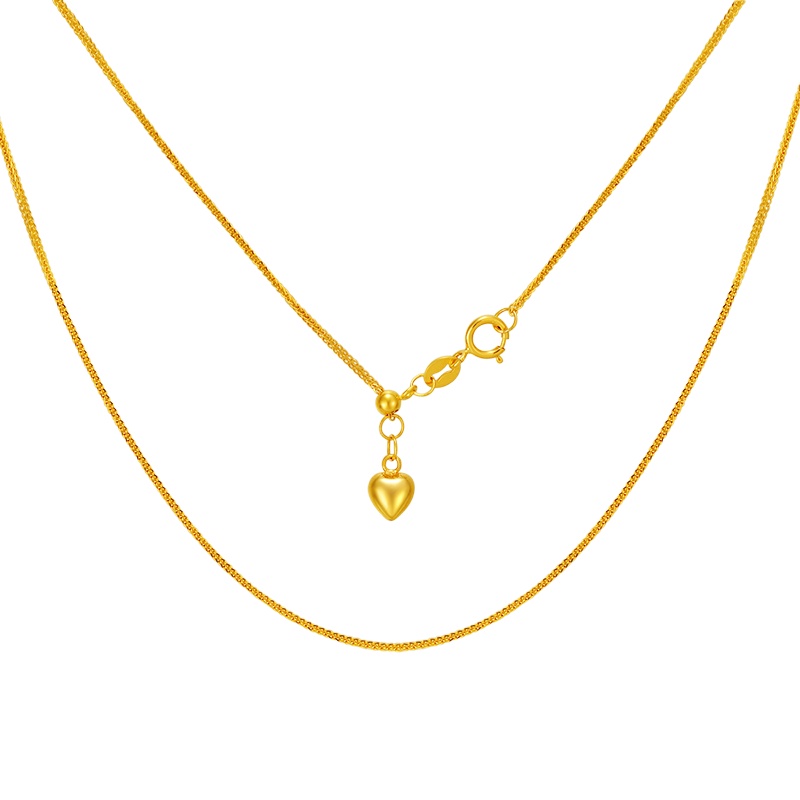 金一18K金女士肖邦链 爱心款 黄色可调节款 (定价)送女友送妈妈 SCEC002 -2