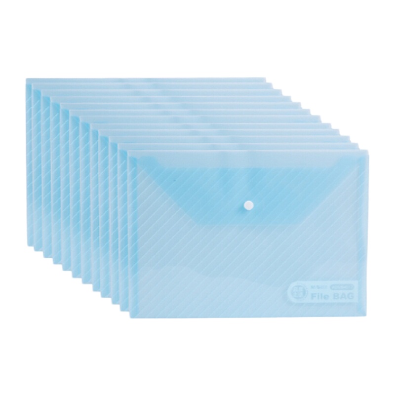晨光（M&G）ADM94517 A4斜纹纽扣袋按扣袋文件袋资料袋蓝色（1个价格）