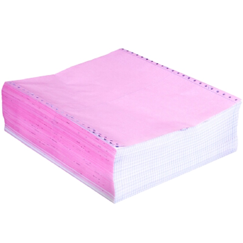 得力(deli) L241-2C 莱茵河彩色电脑打印纸二联整张不撕边( 色序:白红 1000页装)