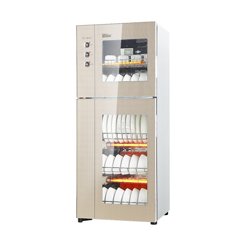 爱贝尔(IBELL)ZTP-380消毒柜 二星级上下分控 立式消毒柜家用 中温烘干 碗筷餐具大容量厨房双门高温消毒