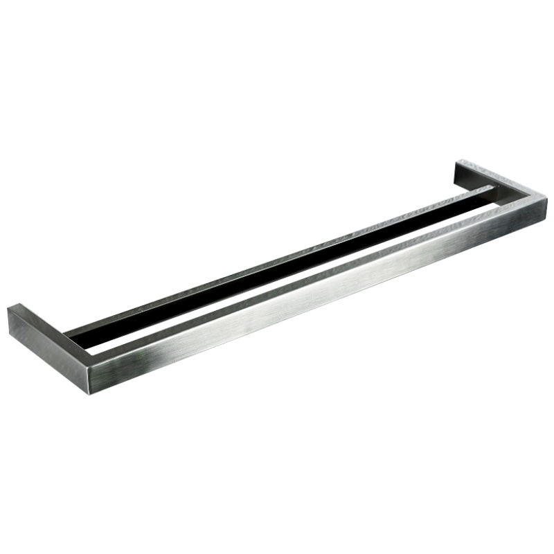 卫浴 时尚304不锈钢毛巾杆浴室毛巾挂杆 卫生间挂件双杆安心抵