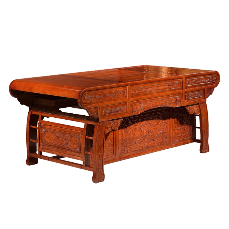 天惠子 茶桌椅组合实木榆木中式茶台茶几茶道桌子茶艺简约现代泡喝茶功夫