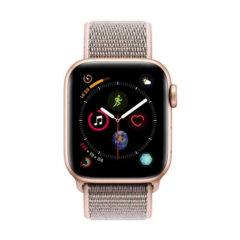 Apple Watch Series4 智能手表 GPS 44毫米 金色铝金属表壳搭配粉砂色回环式运动表带