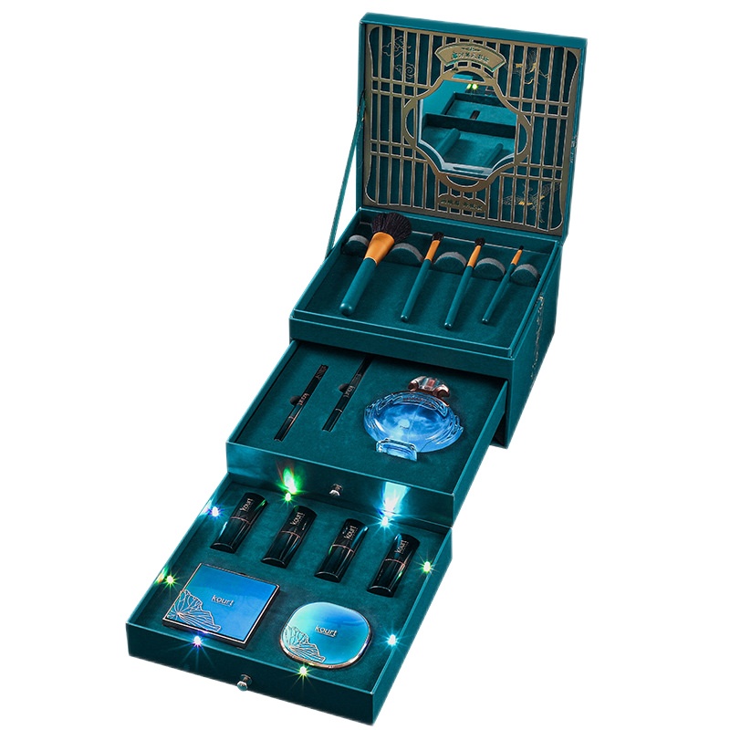 口红礼盒套装七夕情人节礼物送女友异地恋有意义生日礼物女生女朋友女孩闺蜜老婆创意情侣实用表白礼品 国风彩妆礼盒结婚纪念日