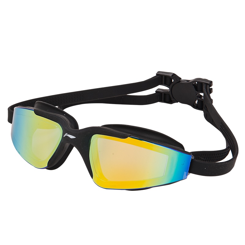 李宁泳镜男女游泳眼镜高清防雾电镀大框防水潜水专业游泳装备506