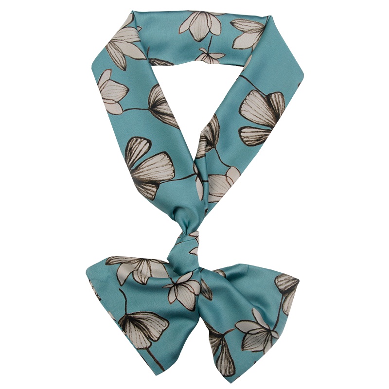 上海故事女夏季细窄长条小丝巾百搭ins复古装饰发带领巾围巾礼盒装