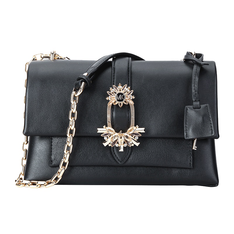 MICHAEL KORS 迈克·科尔斯 MK女包 CECE系列深蓝色皮革女士单肩斜挎包