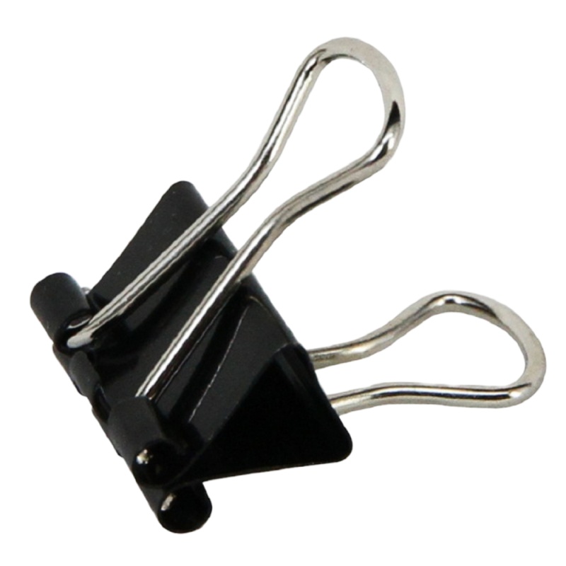 得力(deli)8566-6#黑色长尾票夹15mm(60只/筒)