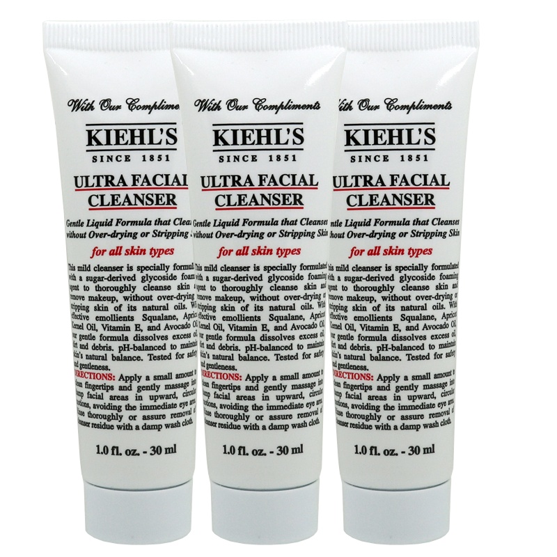 科颜氏(Kiehl's)高保湿洁面啫喱30ml*3 深层清洁