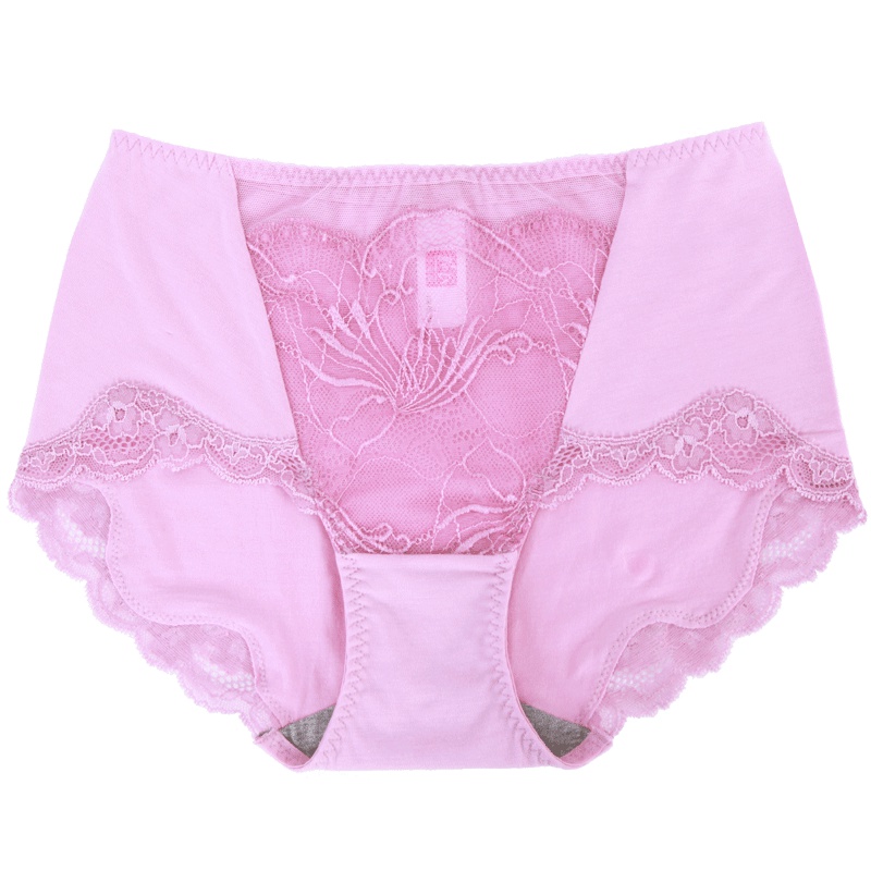 依曼丽舒适透气性感蕾丝少女小裤裤 提臀收腹中腰平角内裤女底裤YL17611