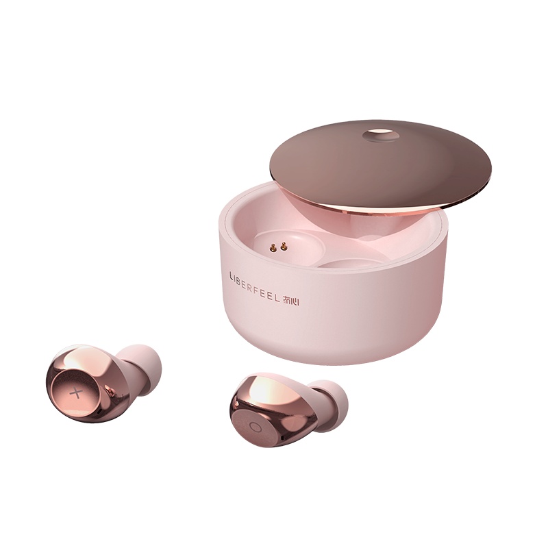 冇心无线蓝牙耳机双耳入耳式女生款可爱小型超长待机 运动跑步无线蓝牙通用苹果oppo华为vivo有心-LB-4-粉色