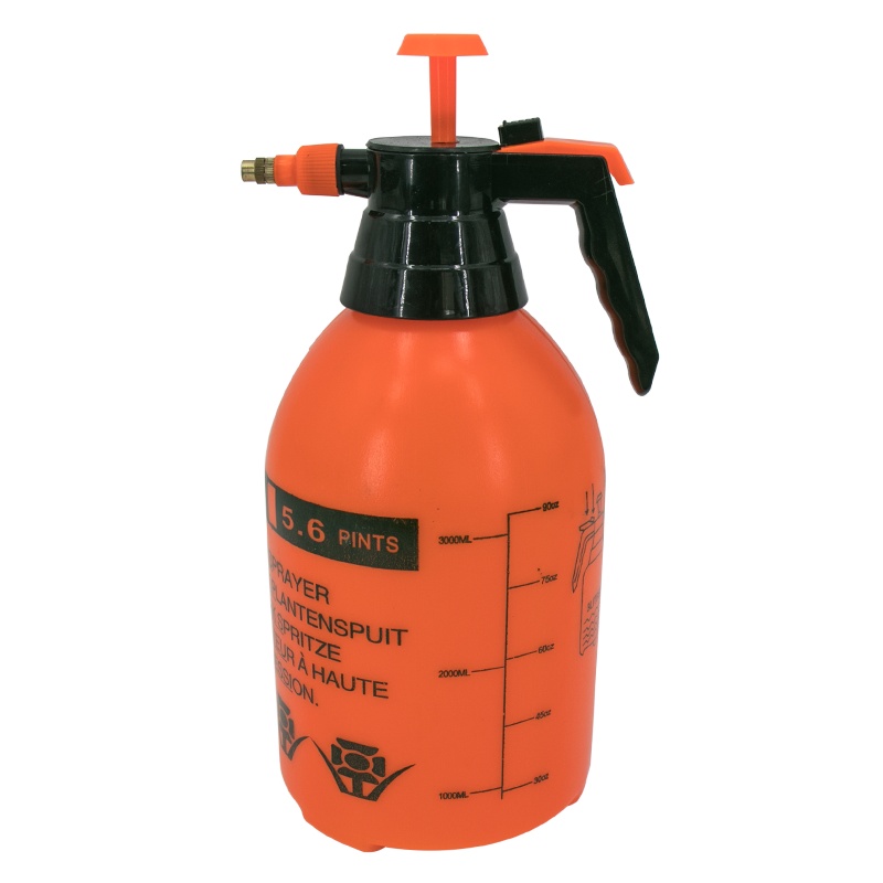 海斯迪克 HKZ-122 喷雾器 气压式喷壶 塑胶洒水壶 喷水壶清洁工具 橙红3L