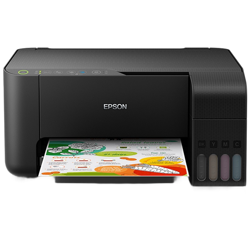 爱普生(EPSON)墨仓式 L3153/3151/3158/3156/4169一体机打印机微信打印/无线连接 家庭教育好帮手(WIFI 打印 复印 扫描)套四