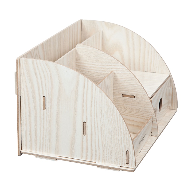 齐心(COMIX) B2231 多功能木质创意组合收纳盒/储蓄盒 笔筒 单个价格