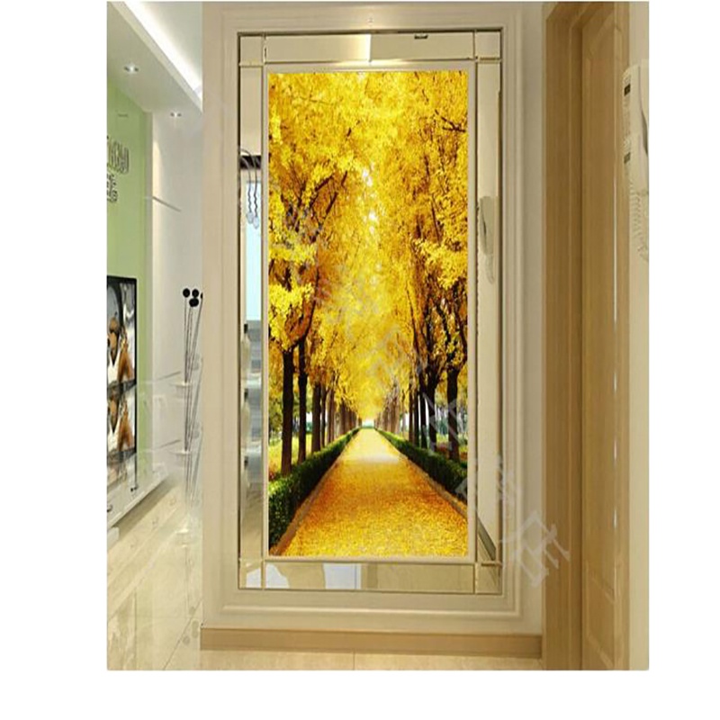 中锐智采 更衣室贴纸 玄关玻璃贴纸壁画 走廊过道自粘贴画 延伸黄金大道贴纸 单张装