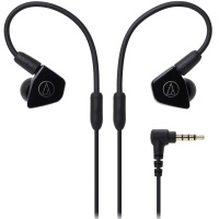 铁三角(audio-technica)ATH-LS50 双动圈入耳式立体声有线耳机 黑色