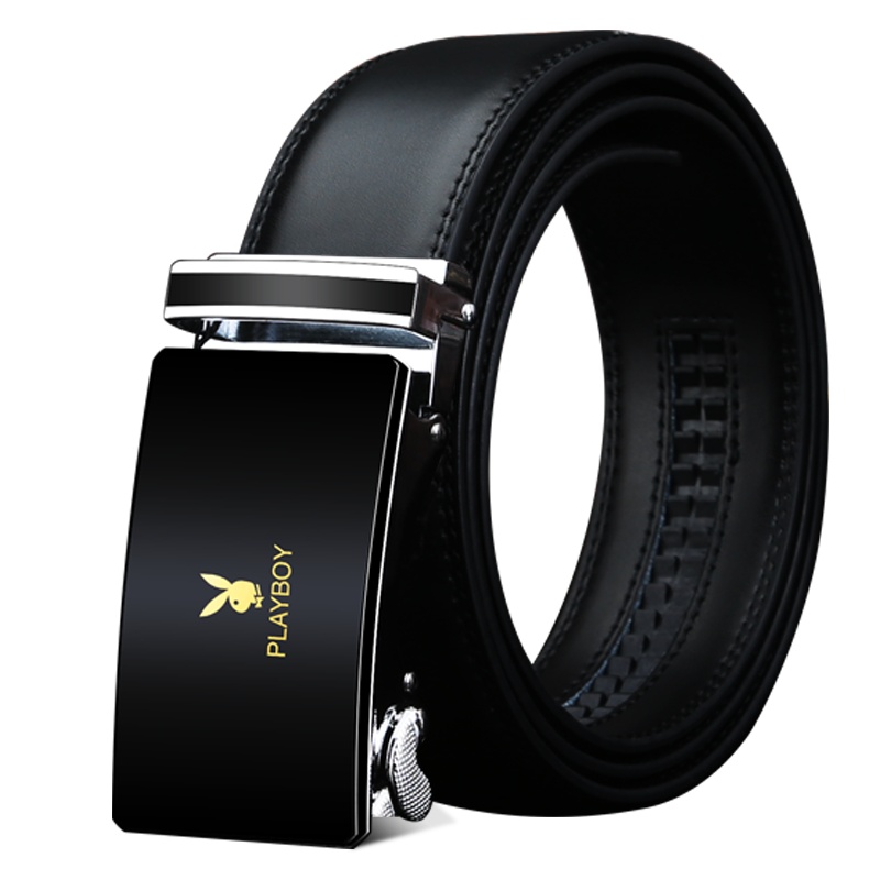 花花公子皮带男真皮商务自动扣简约青年韩版时尚chic中年裤带腰带