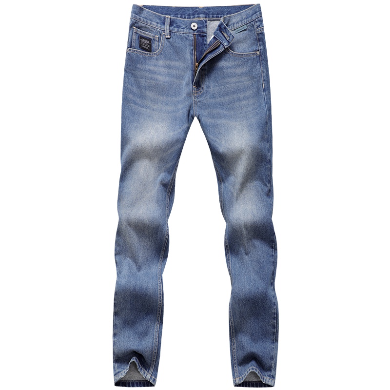 马克华菲牛仔裤男2019秋季新款韩版直筒蓝色长裤裤子水洗牛子裤潮